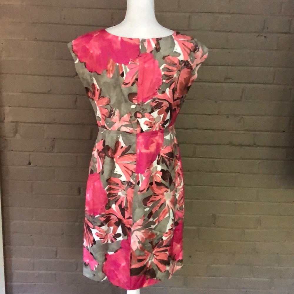 Banana Republic Pink and Brown Floral Dress - Picture 6 of 8